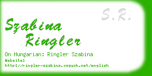 szabina ringler business card